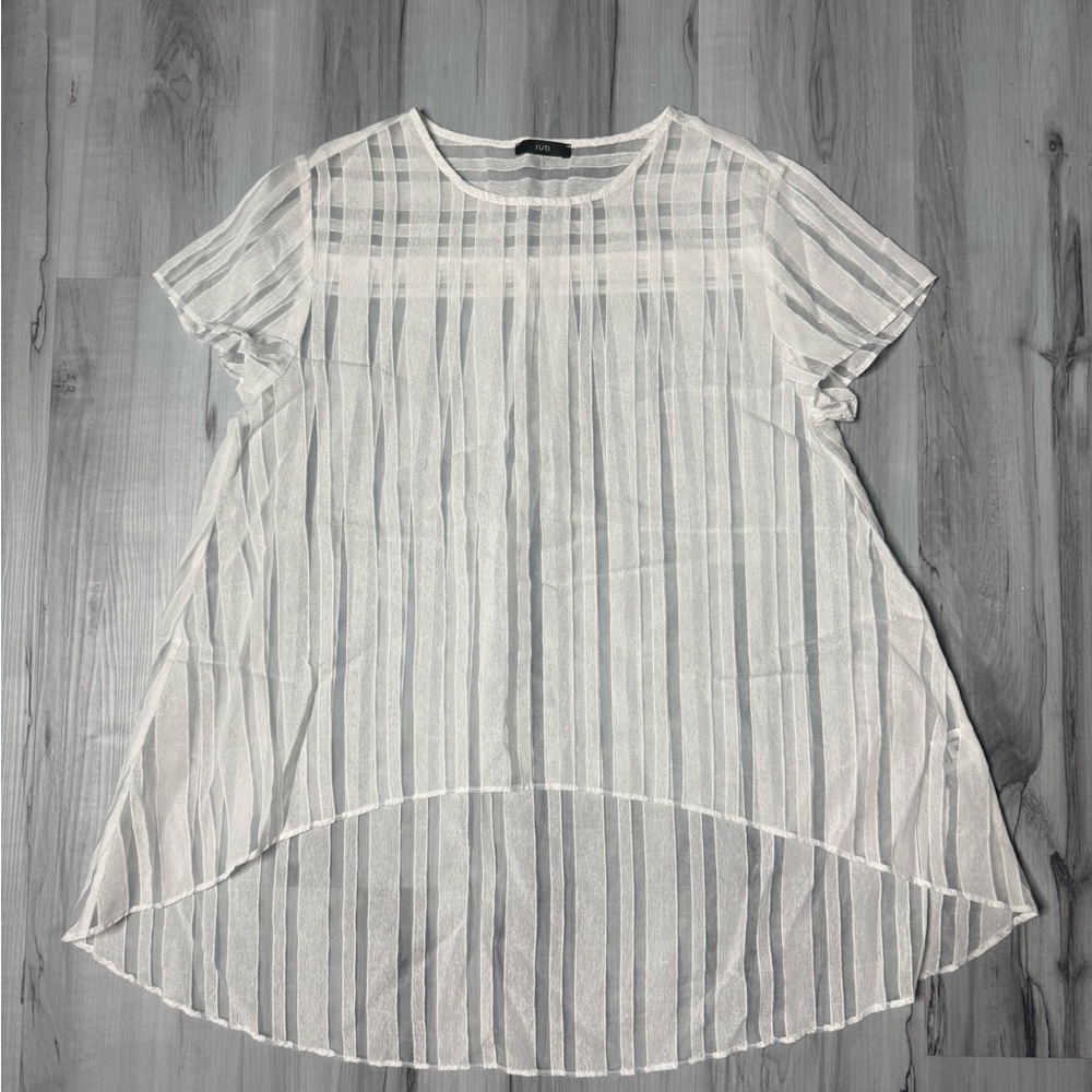 Elegant Striped White Blouse RUTI